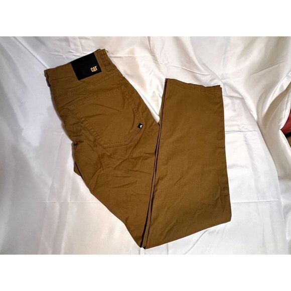 Caterpillar Workwear Pants Slim Fit Brown Everyday Comfort, Size 32x32, NWT - Picture 2 of 6